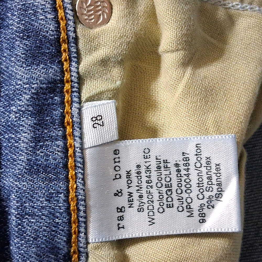 RAG & BONE Jeans Womens 28 BLUE LOW RISE SLIM BOYFRIEND Preowned Used Denim - Picture 7 of 8